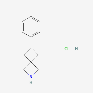 molecular formula C12H16ClN B6297439 6-Phenyl-2-azaspiro[3.3]heptane hydrochloride CAS No. 2445478-10-2