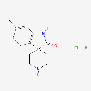 molecular formula C13H17ClN2O B6297453 盐酸6-甲基螺[吲哚啉-3,4-哌啶]-2-酮 CAS No. 2306264-96-8
