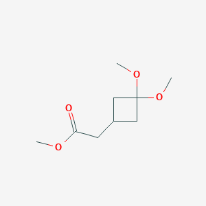molecular formula C9H16O4 B6297477 Methyl 2-(3,3-dimethoxycyclobutyl)acetate CAS No. 2387598-88-9
