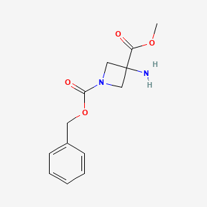 molecular formula C13H16N2O4 B6297481 O1-Benzyl O3-methyl 3-aminoazetidine-1,3-dicarboxylate CAS No. 2375195-00-7