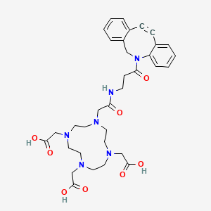 molecular formula C34H42N6O8 B6297521 DO3A-DBCO, >90% CAS No. 1374865-01-6