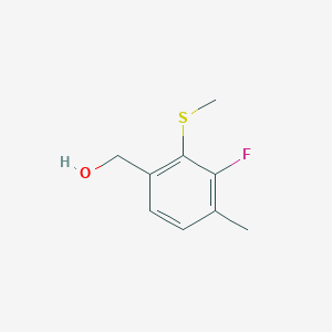 molecular formula C9H11FOS B6297693 [3-Fluoro-4-methyl-2-(methylsulfanyl)phenyl]methanol CAS No. 2145093-92-9