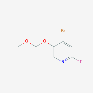 molecular formula C7H7BrFNO2 B6297718 4-Bromo-2-fluoro-5-(methoxymethoxy)pyridine CAS No. 2179038-40-3