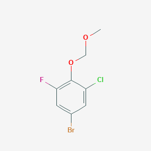 molecular formula C8H7BrClFO2 B6297748 1-Bromo-3-chloro-5-fluoro-4-(methoxymethoxy)benzene CAS No. 2179038-36-7