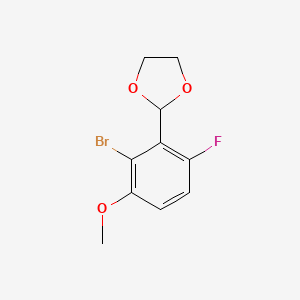 molecular formula C10H10BrFO3 B6297756 2-(2-Bromo-6-fluoro-3-methoxyphenyl)-1,3-dioxolane CAS No. 2221811-96-5