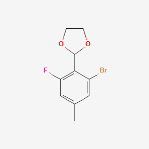 molecular formula C10H10BrFO2 B6297763 2-(2-Bromo-6-fluoro-4-methylphenyl)-1,3-dioxolane CAS No. 2221812-28-6
