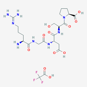 molecular formula C22H35F3N8O11 B6297795 H-Arg-Gly-Asp-Ser-Pro-OH Trifluoroacetate CAS No. 110697-44-4