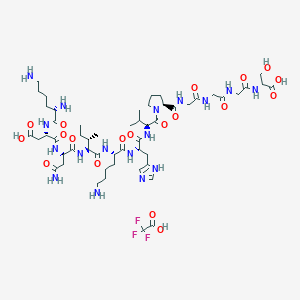 H-Lys-Asp-Asn-Ile-Lys-His-Val-Pro-Gly-Gly-Gly-Ser-OH Trifluoroacetate