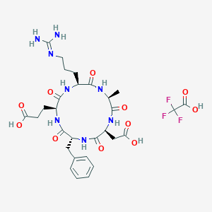molecular formula C29H39F3N8O11 B6297801 Cyclo(-Arg-Ala-Asp-D-Phe-Glu) Trifluoroacetate CAS No. 756500-24-0
