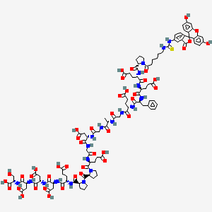 molecular formula C104H128N20O44S B6297812 FITC-eAhx-Pro-Glu-Glu-Phe-Glu-Gly-Ala-Gly-Asp-Gly-Glu-Pro-Pro-Glu-Asp-Asp-Asp-Ser-OH CAS No. 2022956-64-3