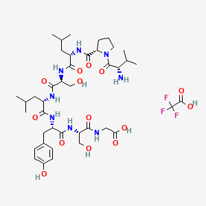 molecular formula C41H63F3N8O14 B6297823 H-Val-Pro-Leu-Ser-Leu-Tyr-Ser-Gly-OH Trifluoroacetate CAS No. 425632-67-3