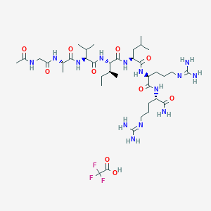 molecular formula C38H69F3N14O10 B6297824 Ac-Gly-Ala-Val-Ile-Leu-Arg-Arg-NH2 Trifluoroacetate CAS No. 1092658-86-0