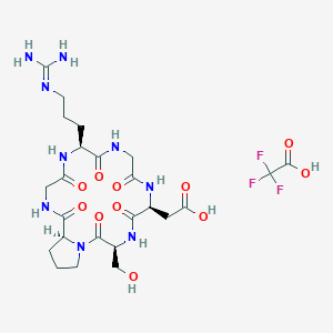 molecular formula C24H36F3N9O11 B6297854 Cyclo(-Gly-Arg-Gly-Asp-Ser-Pro) Trifluoroacetate CAS No. 135432-37-0