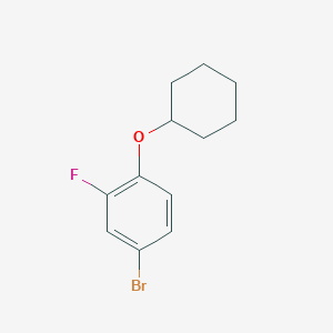 molecular formula C12H14BrFO B6297857 4-Bromo-1-(cyclohexyloxy)-2-fluorobenzene CAS No. 1369919-30-1