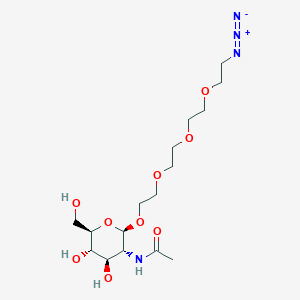 molecular formula C16H30N4O9 B6297886 (2-(2-(2-(2-叠氮乙氧基)乙氧基)乙氧基)乙基)-2-乙酰氨基-2-脱氧-β-D-吡喃葡萄糖苷 CAS No. 879004-92-9