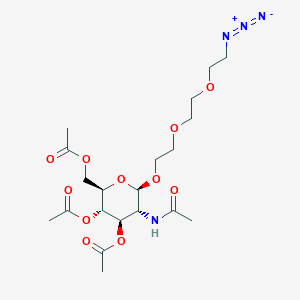 (2-(2-(2-Azidoethoxy)ethoxy)ethyl)-2-acetamido-2-deoxy-3,4,6-tri-O-acetyl-beta-D-glucopyranoside