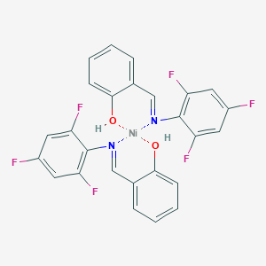 molecular formula C26H16F6N2NiO2 B6297919 Bis-[N-(salicylidene)-2,4,6-trifluoroaniline]-nickel(II) CAS No. 1266486-86-5
