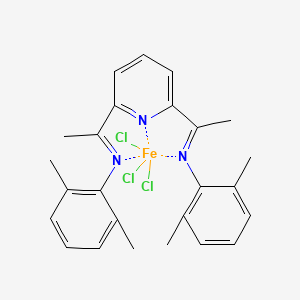 molecular formula C25H27Cl3FeN3 B6297937 2,6-Bis-[1-(2,6-dimethylphenylimino)-ethyl]pyridine iron(III) trichloride CAS No. 308367-52-4