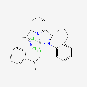 molecular formula C27H31Cl3N3V B6297945 {2,6-Bis[1-(N-2-isopropylphenylimino)ethyl]pyridine}-vanadium(III)-trichloride CAS No. 462661-86-5