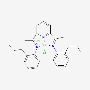 molecular formula C27H31Cl2FeN3 B6297952 {2,6-Bis[1-(N-2-propylphenylimino)ethyl]pyridine}-iron(II)-dichloride CAS No. 1035571-08-4