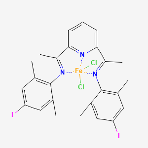 molecular formula C25H25Cl2FeI2N3 B6297966 2,6-Bis-[1-(4-iodo-2,6-dimethylphenylimino)-ethyl]pyridine iron(II) chloride CAS No. 956497-74-8