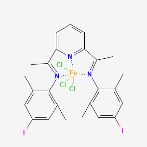 molecular formula C25H25Cl3FeI2N3 B6297999 2,6-Bis-[1-(4-iodo-2,6-dimethylphenylimino)-ethyl]pyridine iron(III) chloride CAS No. 956497-75-9