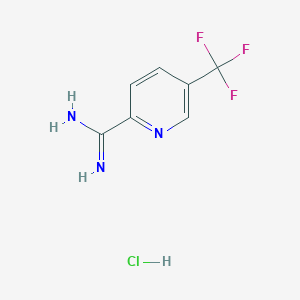 molecular formula C7H7ClF3N3 B062980 5-(Trifluoromethyl)picolinimidamide hydrochloride CAS No. 175277-48-2