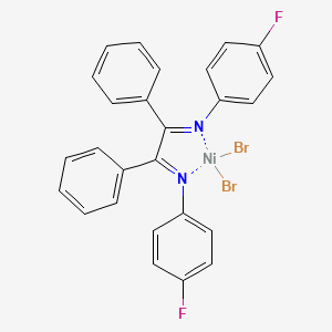 molecular formula C26H18Br2F2N2Ni B6298005 1,2-Diphenyl-1,2-Bis[(N-4-fluorophenyl)imino]ethane-nickel(II)-dibromide CAS No. 616895-49-9