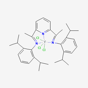 molecular formula C33H43Cl3N3V B6298009 {2,6-Bis[1-(N-2,6-diisopropylphenylimino)ethyl]pyridine}-vanadium(III)-trichloride CAS No. 250163-87-2