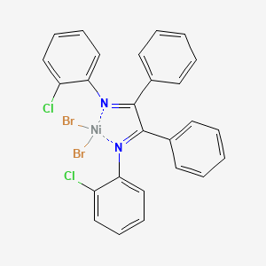 molecular formula C26H18Br2Cl2N2Ni B6298016 1,2-Diphenyl-1,2-Bis[(N-2-chlorophenyl)imino]ethane-nickel(II)-dibromide CAS No. 616895-48-8