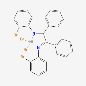 molecular formula C26H18Br4N2Ni B6298025 1,2-Diphenyl-1,2-Bis[(N-2-bromophenyl)imino]ethane-nickel(II)-dibromide CAS No. 616895-50-2