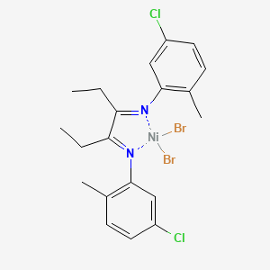 molecular formula C20H22Br2Cl2N2Ni B6298042 3,4-Bis[(N-5-chloro-2-methylphenyl)imino]hexane-nickel(II)-dibromide CAS No. 541517-27-5