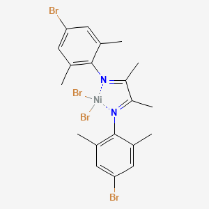 molecular formula C20H22Br4N2Ni B6298081 2,3-Bis[(N-4-bromo-2,6-dimethylphenyl)imino]butane-nickel(II)-dibromide CAS No. 217943-66-3