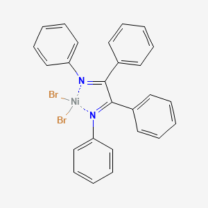 molecular formula C26H20Br2N2Ni B6298086 1,2-Diphenyl-1,2-Bis[(N-phenyl)imino]ethane-nickel(II)-dibromide CAS No. 616895-45-5