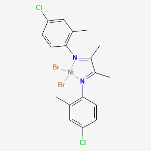 molecular formula C18H18Br2Cl2N2Ni B6298090 2,3-Bis[(N-4-chloro-2-methylphenyl)imino]butane-nickel(II)-dibromide CAS No. 541517-09-3
