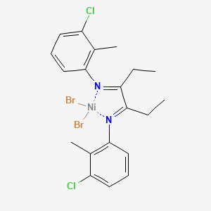 molecular formula C20H22Br2Cl2N2Ni B6298092 3,4-Bis[(N-3-chloro-2-methylphenyl)imino]hexane-nickel(II)-dibromide CAS No. 541517-24-2