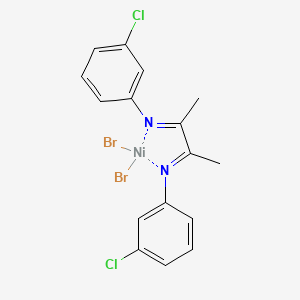molecular formula C16H14Br2Cl2N2Ni B6298094 2,3-Bis[(N-3-chlorophenyl)imino]butane-nickel(II)-dibromide CAS No. 561327-02-4