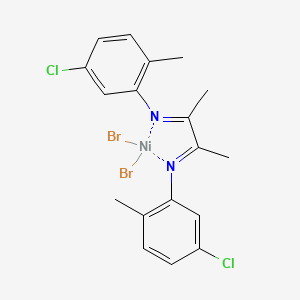 molecular formula C18H18Br2Cl2N2Ni B6298116 2,3-Bis[(N-5-chloro-2-methylphenyl)imino]butane-nickel(II)-dibromide CAS No. 541517-12-8