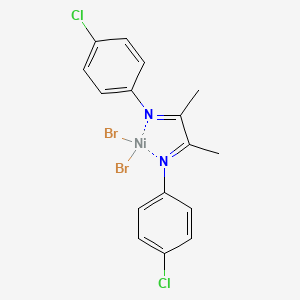 molecular formula C16H14Br2Cl2N2Ni B6298127 2,3-Bis[(N-4-chlorophenyl)imino]butane-nickel(II)-dibromide CAS No. 561327-04-6