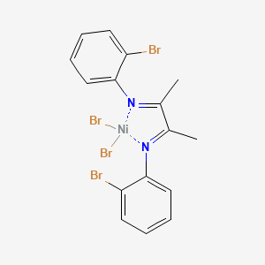 molecular formula C16H14Br4N2Ni B6298130 2,3-Bis[(N-2-bromophenyl)imino]butane-nickel(II)-dibromide CAS No. 561327-06-8