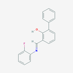 molecular formula C19H14FNO B6298139 N-(3-Phenylsalicylidene)-2-fluoroaniline CAS No. 1266486-73-0