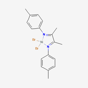 molecular formula C18H20Br2N2Ni B6298155 2,3-Bis[(N-4-methylphenyl)imino]butane-nickel(II)-dibromide CAS No. 189179-91-7