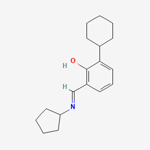 molecular formula C18H25NO B6298160 N-(3-Cyclohexylsalicylidene)-cyclopentylamine CAS No. 1252594-35-6
