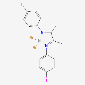 molecular formula C16H14Br2I2N2Ni B6298164 2,3-Bis[(N-4-iodophenyl)imino]butane-nickel(II)-dibromide CAS No. 561327-11-5