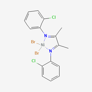 molecular formula C16H14Br2Cl2N2Ni B6298168 2,3-Bis[(N-2-chlorophenyl)imino]butane-nickel(II)-dibromide CAS No. 561327-00-2