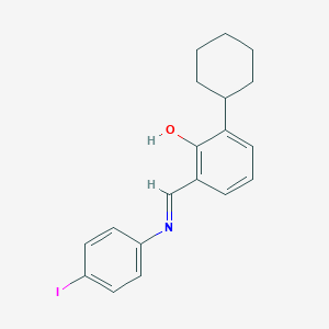 molecular formula C19H20INO B6298180 N-(3-Cyclohexylsalicylidene)-4-iodoaniline CAS No. 1003080-35-0