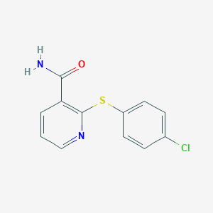molecular formula C12H9ClN2OS B062982 2-[(4-Chlorophenyl)thio]nicotinamide CAS No. 175135-82-7
