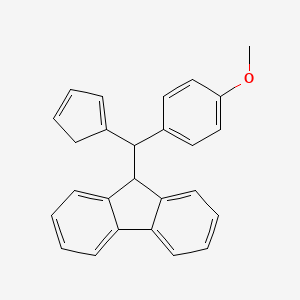 molecular formula C26H22O B6298205 (Cyclopentadienyl)(fluoren-9-yl)(4-methoxyphenyl)methane CAS No. 1001042-73-4