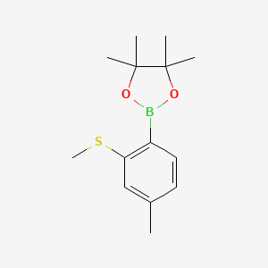 molecular formula C14H21BO2S B6298240 4-Methyl-2-(methylthio)phenylboronic acid pinacol ester CAS No. 1923743-75-2