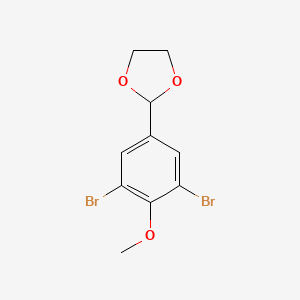 molecular formula C10H10Br2O3 B6298263 2-(3,5-Dibromo-4-methoxyphenyl)-1,3-dioxolane CAS No. 1629325-66-1